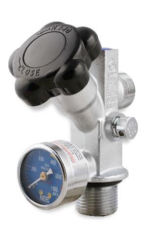 NOS Super Hi-Flo Bottle Valve with Blue Face Gauge - 16137NOS
