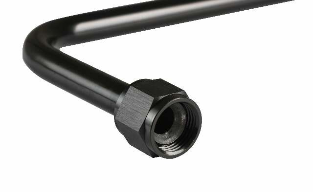 NOS 90 degree nitrous bottle blowdown tube - black -8AN blue 16161NOS