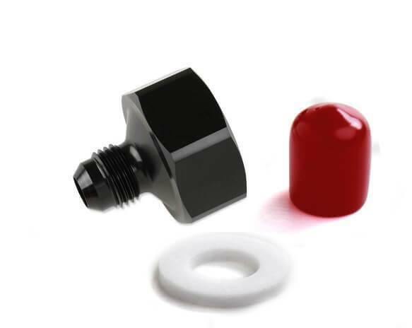 NOS black T7075 aluminum 6AN-660 bottle nut adapter -6AN 16226NOS