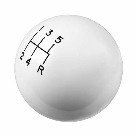 Hurst Shift Knob - White 5 Speed M12x1.75 Threads - 1630014