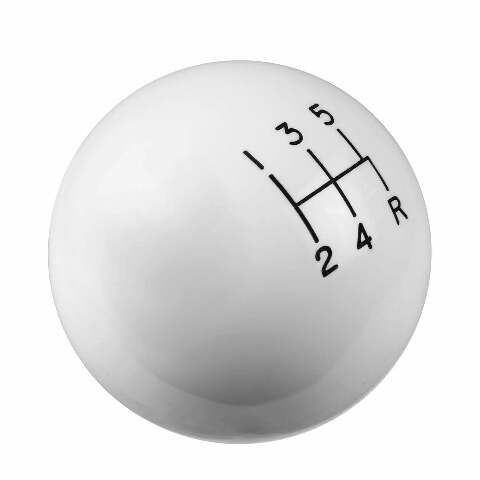 Hurst Shift Knob - White 5 Speed M12x1.75 Threads - 1630014