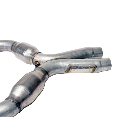 Fits 2005-2010 Mustang GT 2-3/4 Short Mid X Pipe w/High Flow Catalytic-1637