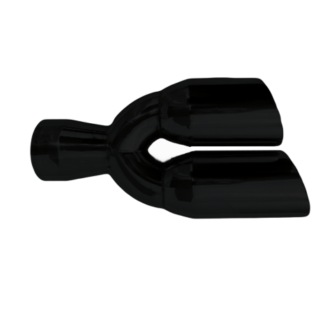3" IDX3.5"X13.5" -Dual Double Wall Slant Cut S/S Black Exhaust Tip 1637BK