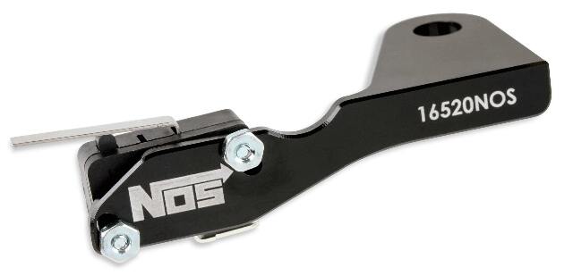 NOS nitrous oxide micro switch bracket ; black aluminum for 4500 gen 3 16520NOS