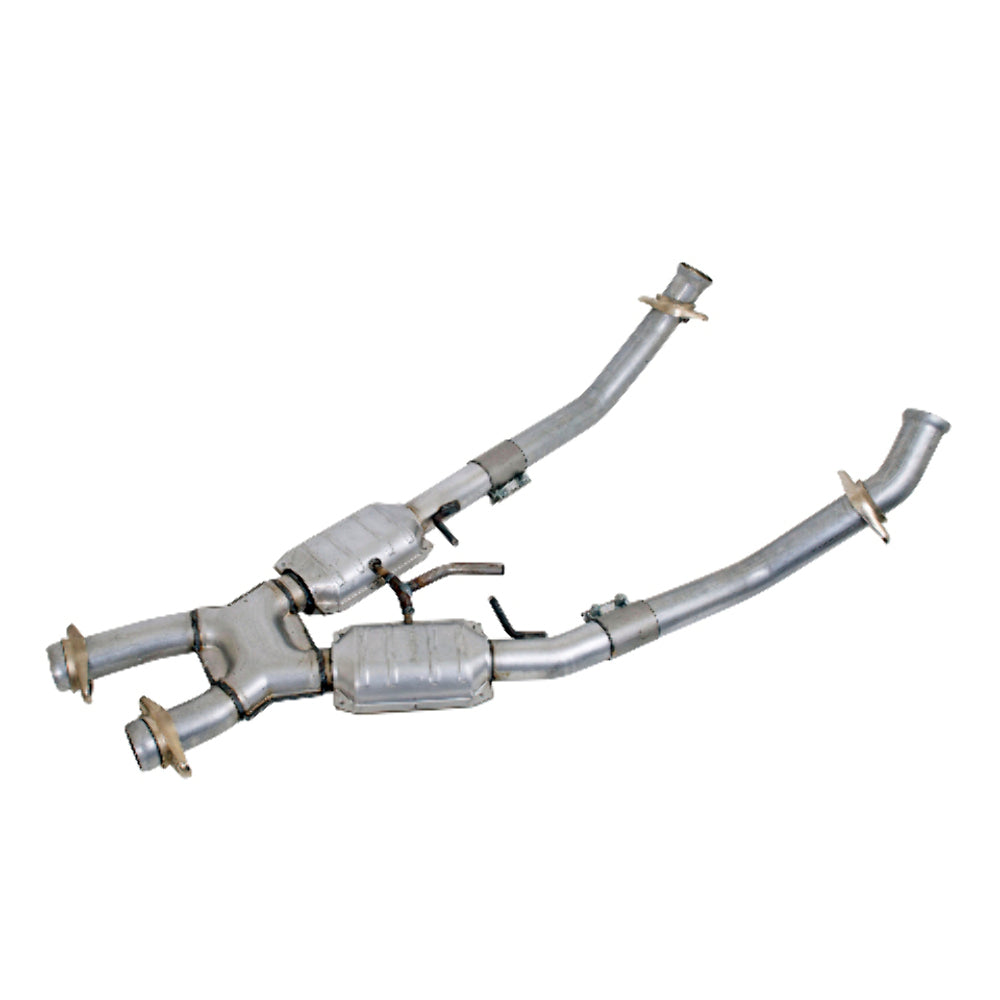 Fits 1986-1993 Mustang 5.0 2.5 Full X Pipe W/ Catalytic Converters-1662