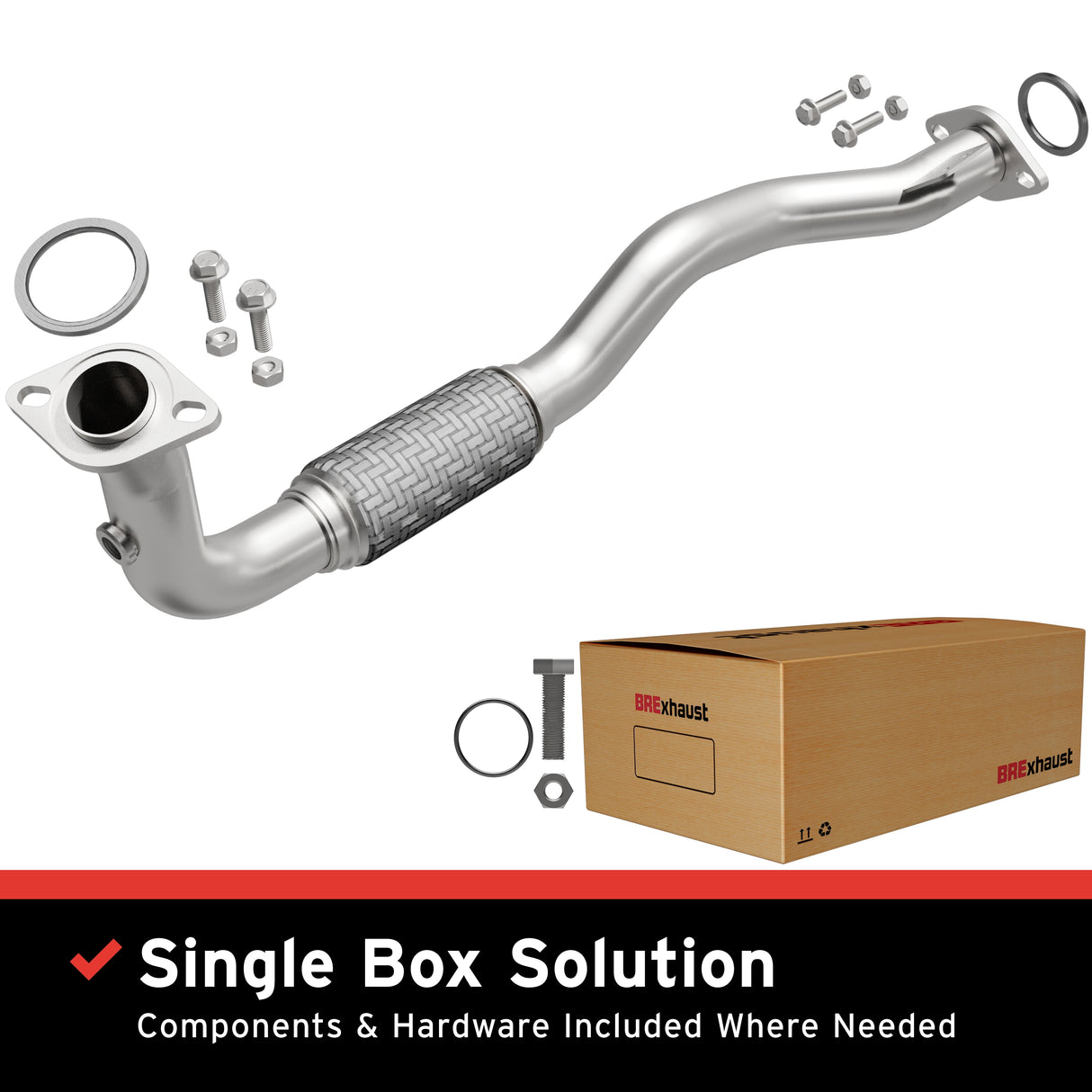 1995-1997 Geo Prizm Direct-Fit Front Pipe Kit 107-0087 stainless steel