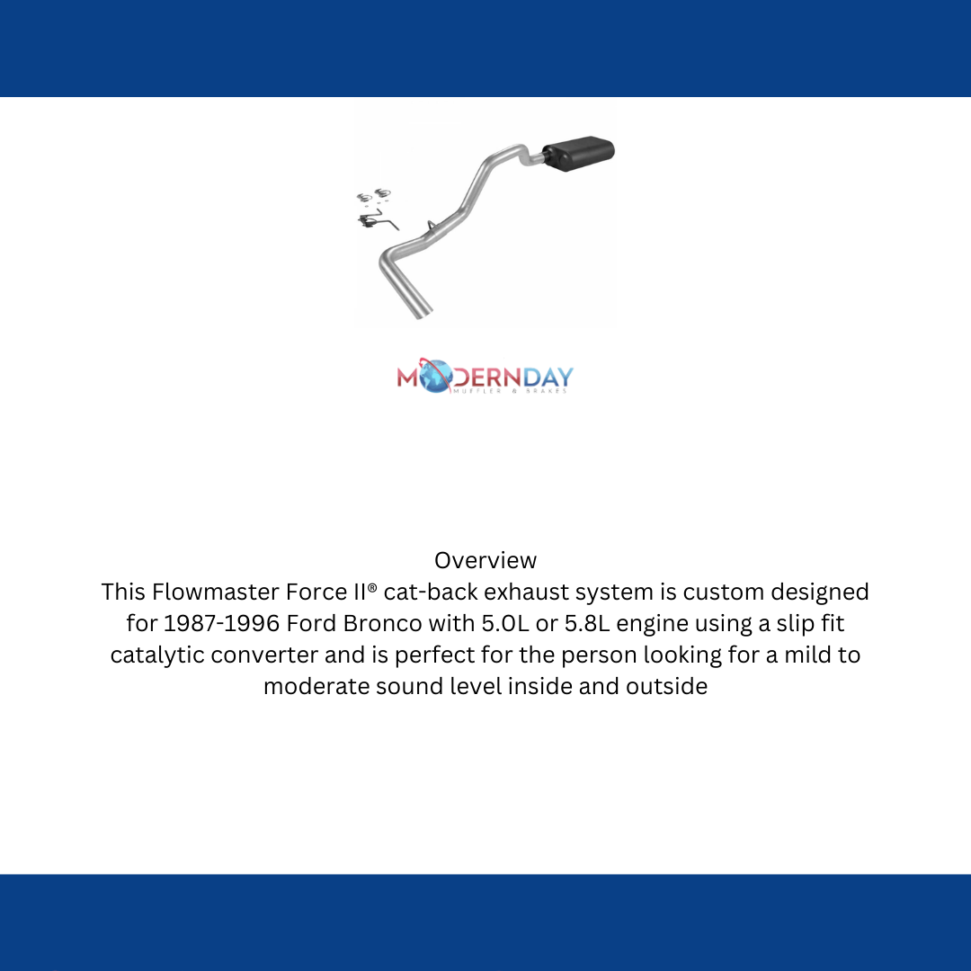 Exhaust system for 1987-1996 Ford Bronco Exhaust stainless steel