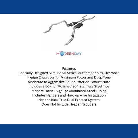 1970-1974 Chevrolet Camaro Header-back Exhaust System Flowmaster American Thunde