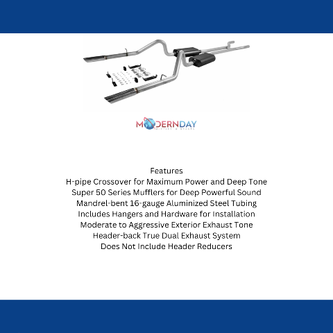 1966-1967 Ford Fairlane Header-back Exhaust System Flowmaster American Thunder 1