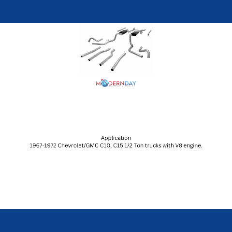 1967-1972 Chevrolet C10 Header-back Exhaust System Flowmaster American Thun