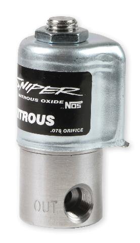 NOS sniper nitrous solenoid stainless steel blue black purge 18015NOS
