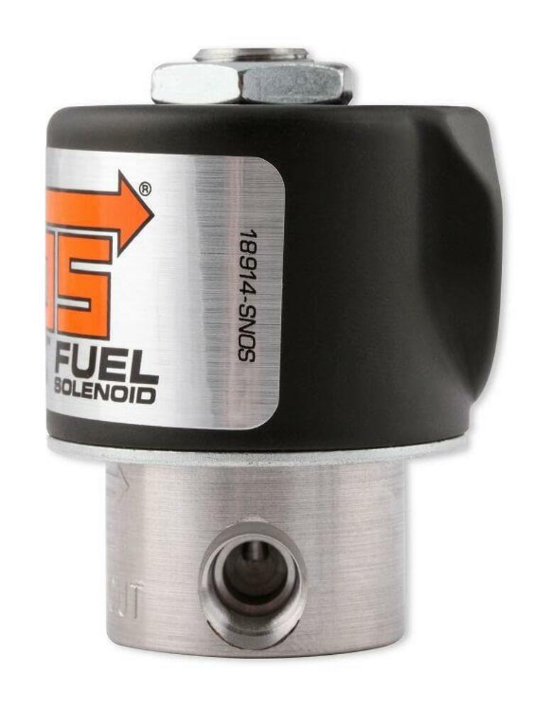 NOS fuel solenoid - black - 18050BNOS stainless steel red purge 2493