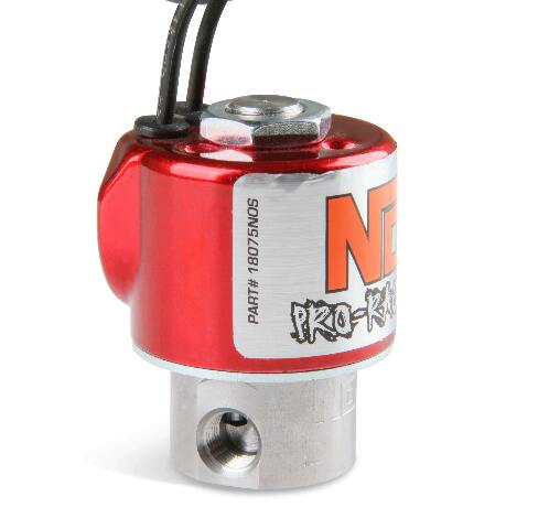 NOS fuel solenoid - red stainless steel black purge 18075NOS