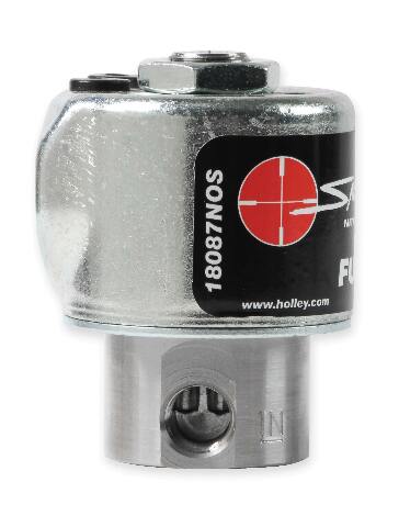 NOS sniper fuel solenoid 400 max HP 1/8 NPT inlet 1/8 NPT outlet stainless steel black purge 18087NOS