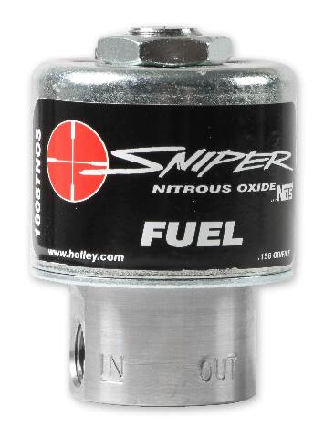 NOS sniper fuel solenoid 400 max HP 1/8 NPT inlet 1/8 NPT outlet stainless steel black purge 18087NOS