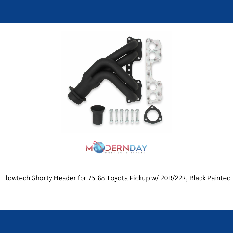 Shorty Header for 75-88 Toyota Pickup w/ 20R/22R, Black Painted - 19000FLT performance headers