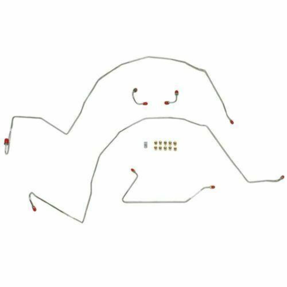 Front Brake Line Kit for 1955-1957 Chevy Bel Air disc brakes stainless steel
