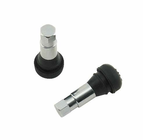 Mr. Gasket chrome tire valve stems stock length 1955MRG steel 2493