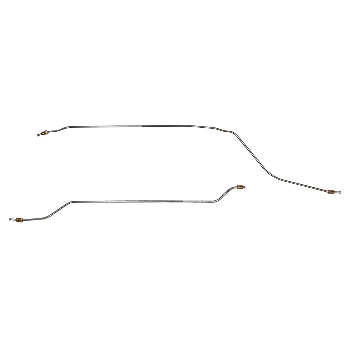 Brake Line for 1966-1967 Chevy Chevy II Rear Axle Lines 2 Piece Set Stainless stainless steel