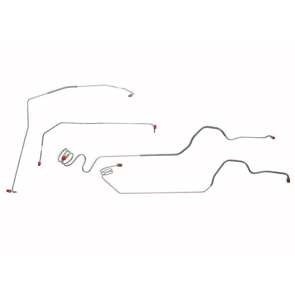 t 1973-1980 Chevrolet K10 Front Brake Line Kit Power Brakes - TKT7301SS Fine Lines