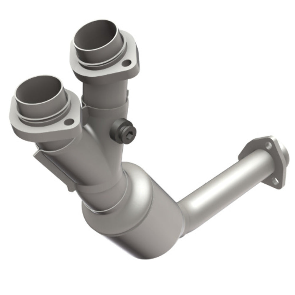 MagnaFlow direct-fit catalytic converter fits 1982-1987 Jaguar Vanden Plas 4.2L and 1980-1987 Jaguar XJ6 4.2L stainless steel Federal EPA compliant OBDII 23663