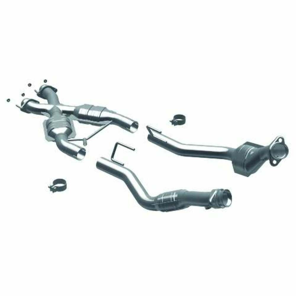 MagnaFlow direct-fit catalytic converter for 1986-1993 Ford Mustang stainless steel CARB compliant 337338