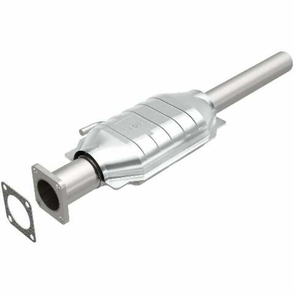 MagnaFlow direct-fit catalytic converter for 1987-1990 Jeep Wrangler 2.5 inch inlet/outlet stainless steel Federal EPA compliant OBDII 23225