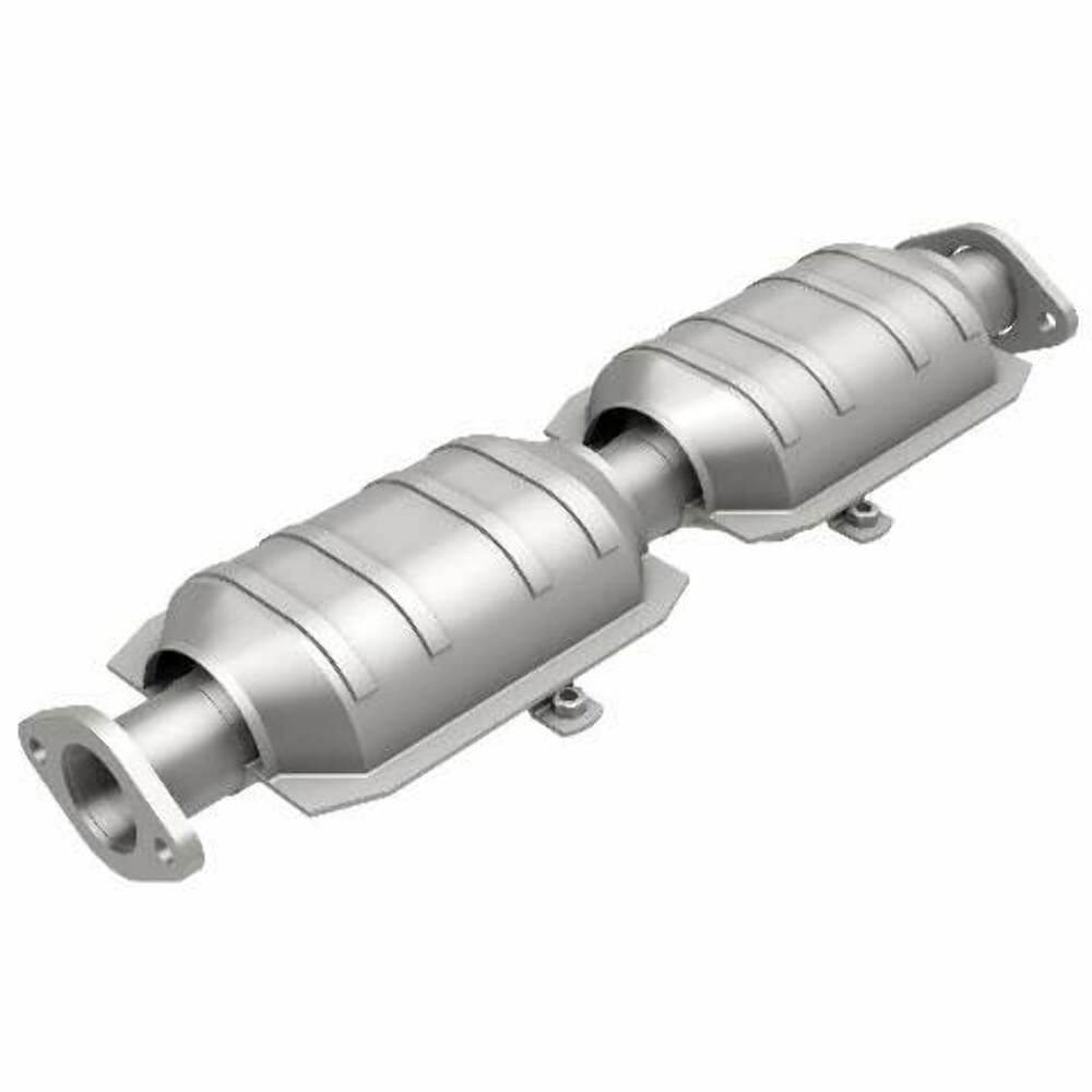 MagnaFlow direct-fit catalytic converter fits 1988 Mitsubishi Galant 3.0L and 1990 Mitsubishi Sigma 3.0L stainless steel Federal EPA compliant OBDII 23250