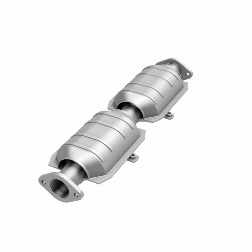 MagnaFlow direct-fit catalytic converter fits 1988 Mitsubishi Galant 3.0L and 1990 Mitsubishi Sigma 3.0L stainless steel Federal EPA compliant OBDII 23250