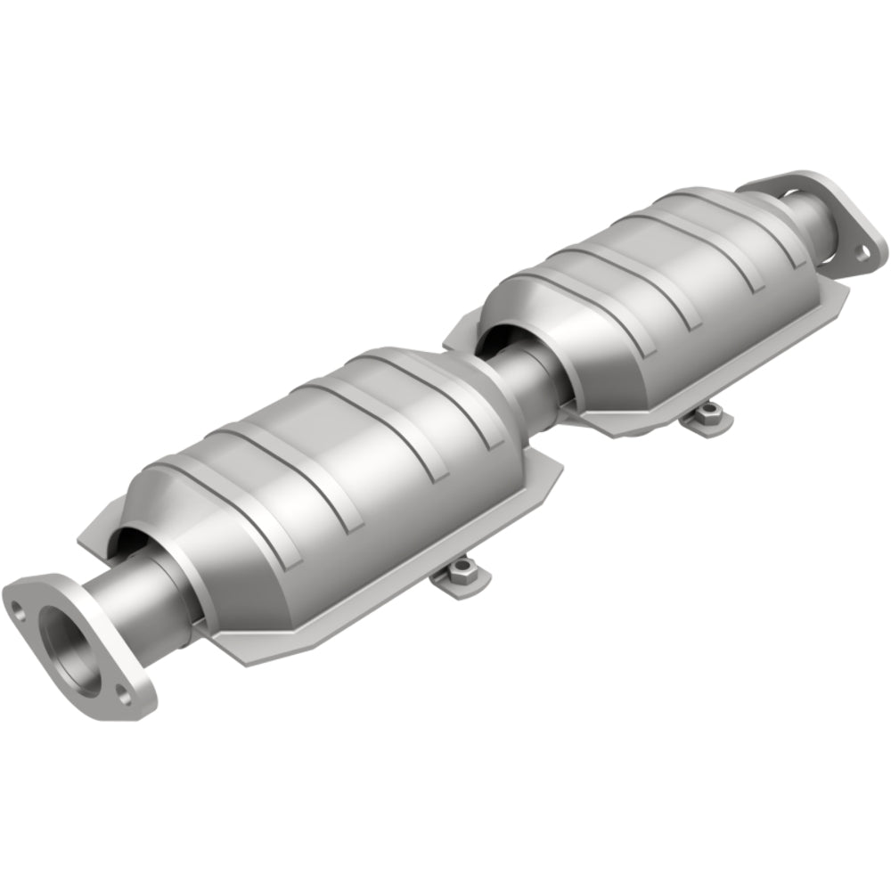 MagnaFlow direct-fit catalytic converter fits 1988 Mitsubishi Galant 3.0L and 1989-1990 Mitsubishi Sigma 3.0L stainless steel CARB compliant 337250