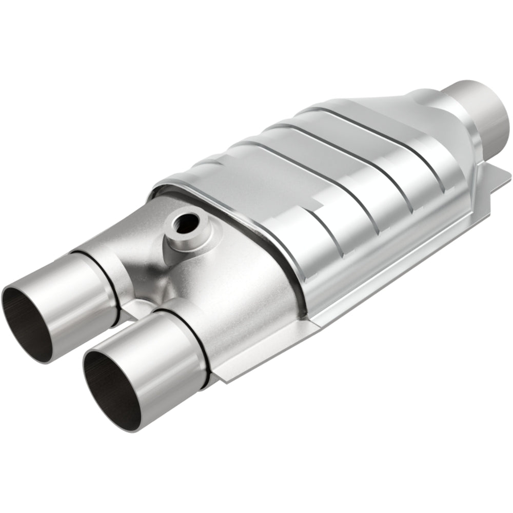 MagnaFlow universal catalytic converter 2.5 inch inlet/outlet stainless steel Federal EPA compliant OBDII 93537