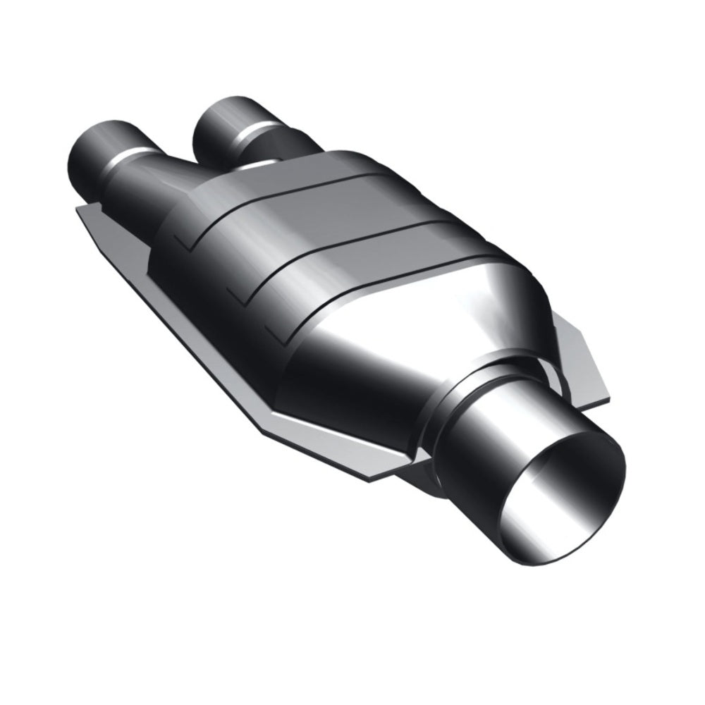 MagnaFlow universal catalytic converter 2.5 inch inlet/outlet stainless steel CARB compliant 444007