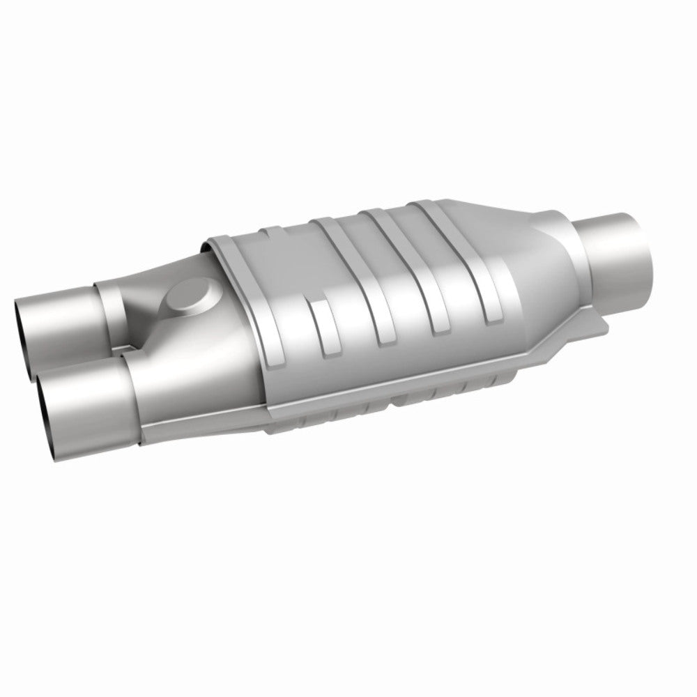 MagnaFlow universal catalytic converter 2.5 inch inlet/outlet stainless steel CARB compliant 444007