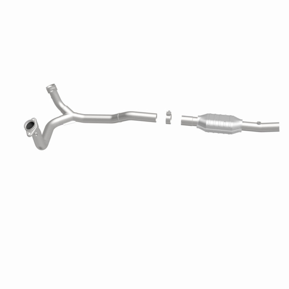 MagnaFlow direct-fit catalytic converter fits 1996 Ford E-150 Econoline, 1996 Ford E-350 Econoline Club Wagon, and more, this and 1996 Ford E-150 Econoline stainless steel Federal