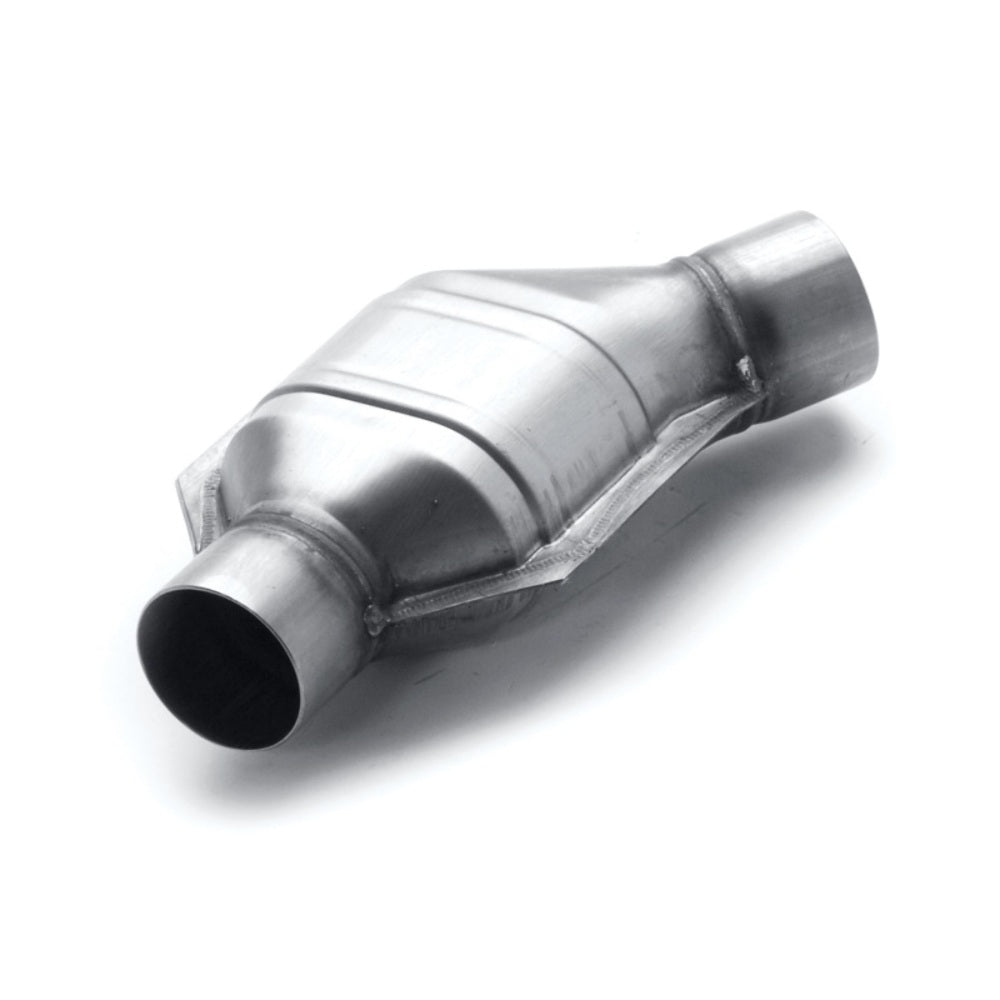 MagnaFlow universal catalytic converter 2.5 inch inlet/outlet stainless steel CARB compliant 447176
