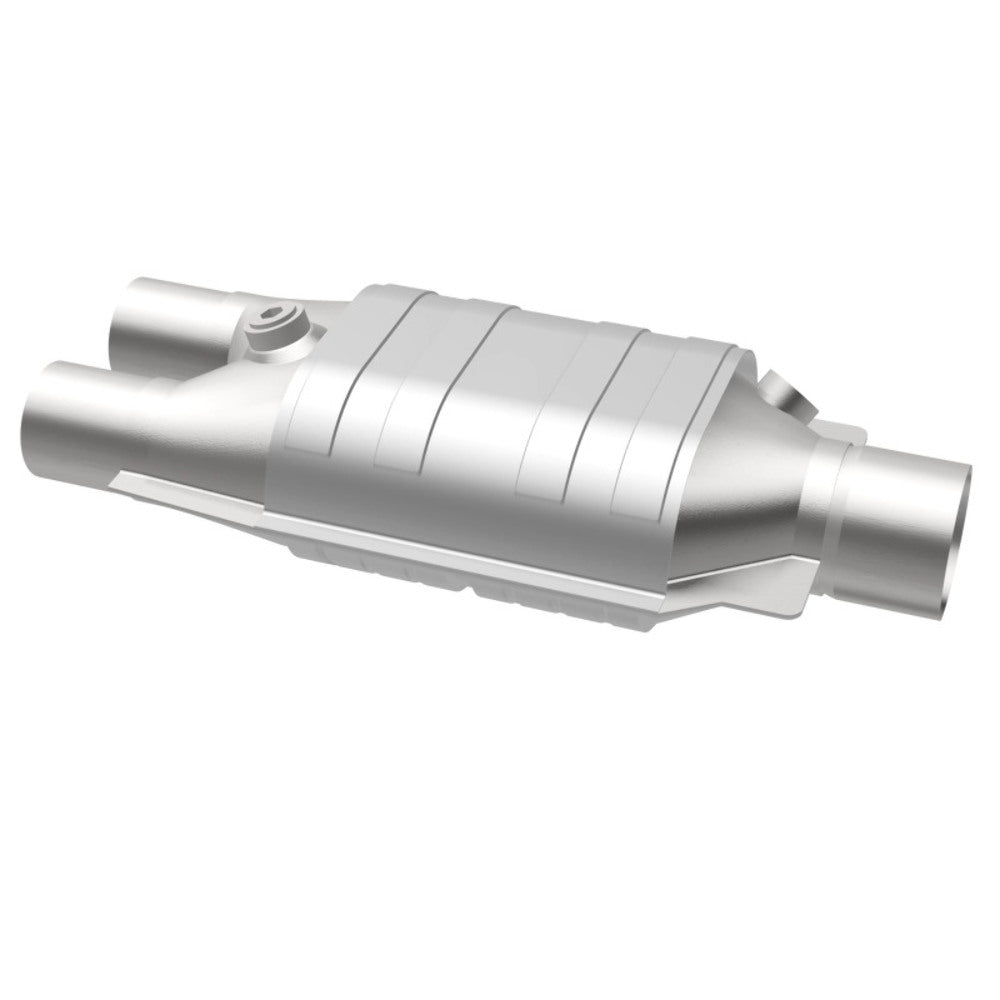 MagnaFlow universal catalytic converter 2.5 inch inlet/outlet stainless steel Federal EPA compliant OBDII 99067h