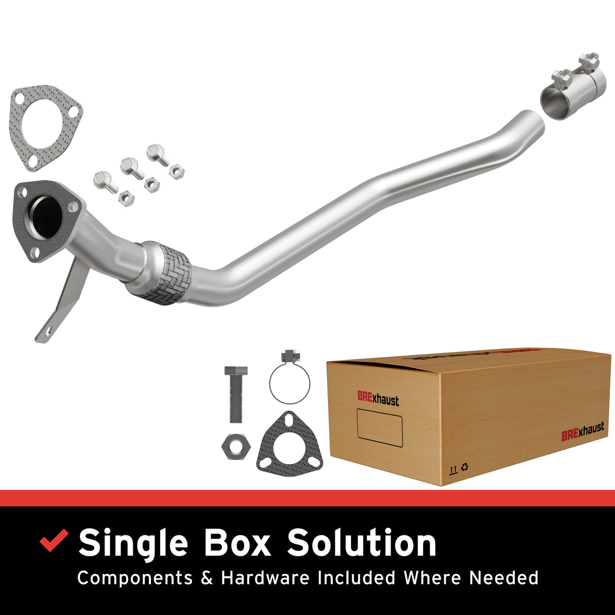 2005-2008 Audi A4 Direct-Fit Front Pipe Kit 107-0259 stainless steel