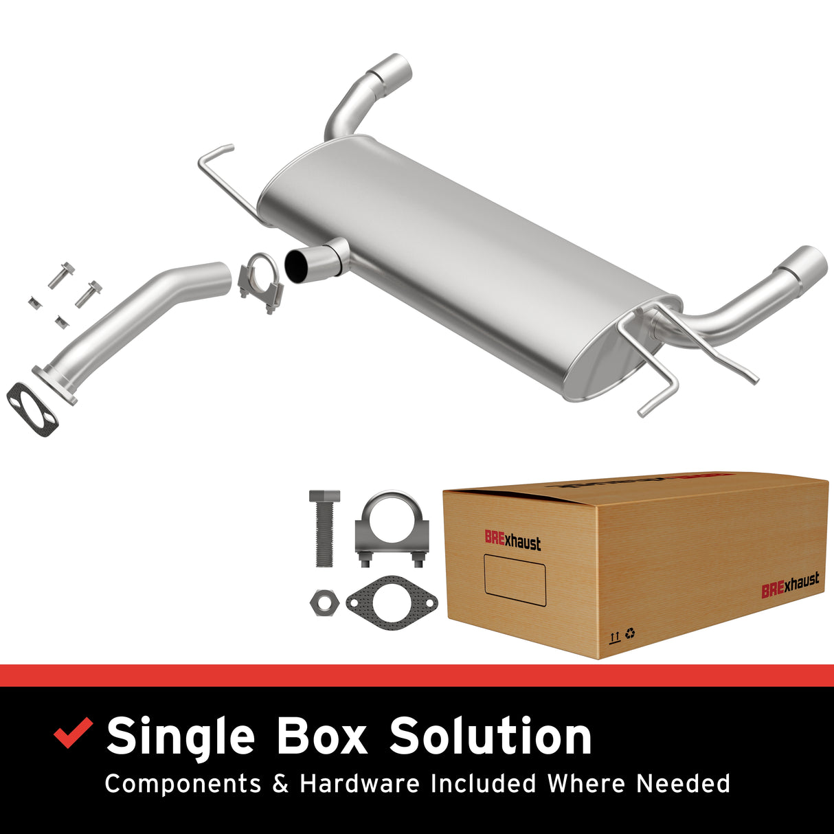 2005-2010 Kia Sportage Direct-Fit Muffler Kit 108-0023 aluminized steel