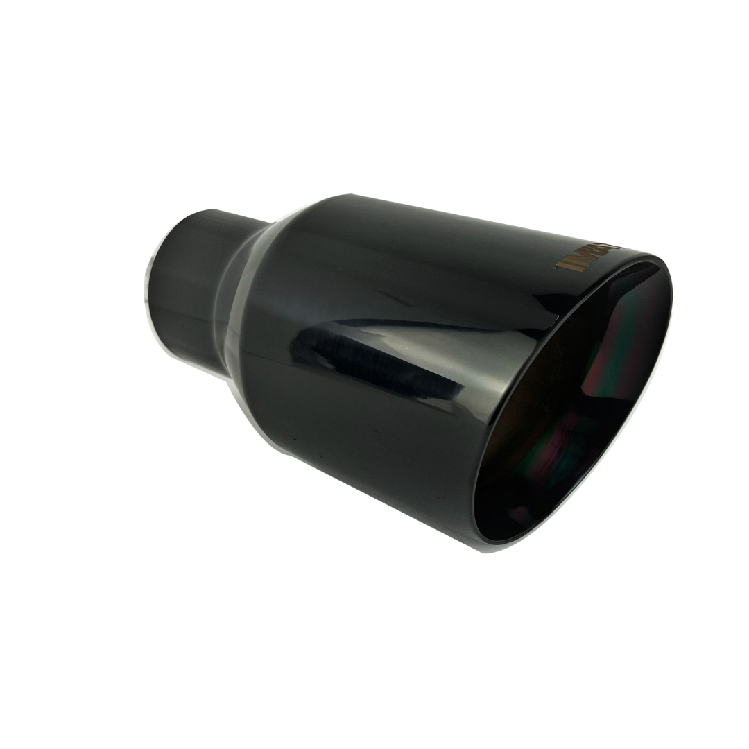 t 2.5" IDX4.5"X8" Double Wall Slant Cut Stainless Gloss Black Exhaust Tip 2509BK Mach Speed