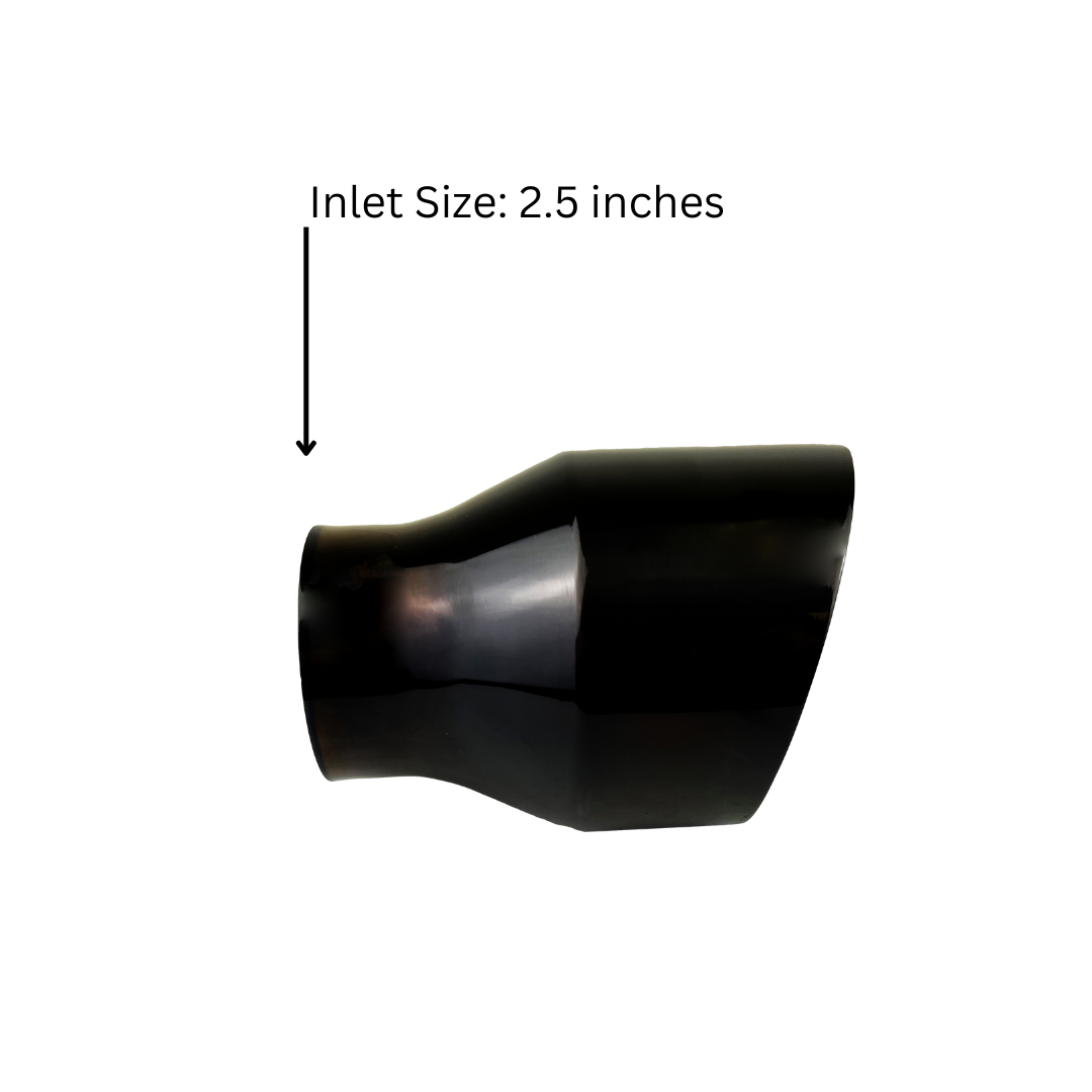 t 2.5" IDX4"X5.5" Double Wall Slant Cut S/S Gloss Black Exhaust Tip 2510BK Mach Speed