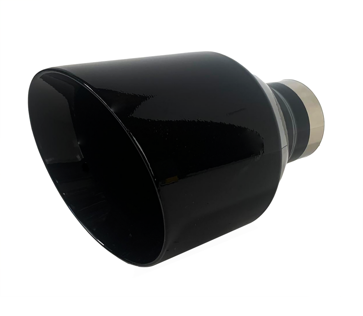 t 2.5" IDX5"X8" Double Wall Slant Cut Stainless Gloss Black Exhaust Tip 2580BK Mach Speed
