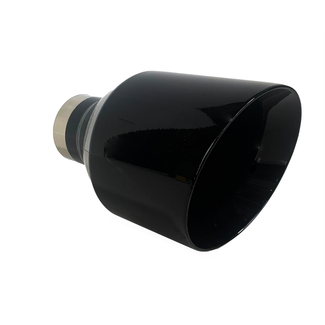 t 2.5" IDX5"X8" Double Wall Slant Cut Stainless Gloss Black Exhaust Tip 2580BK Mach Speed