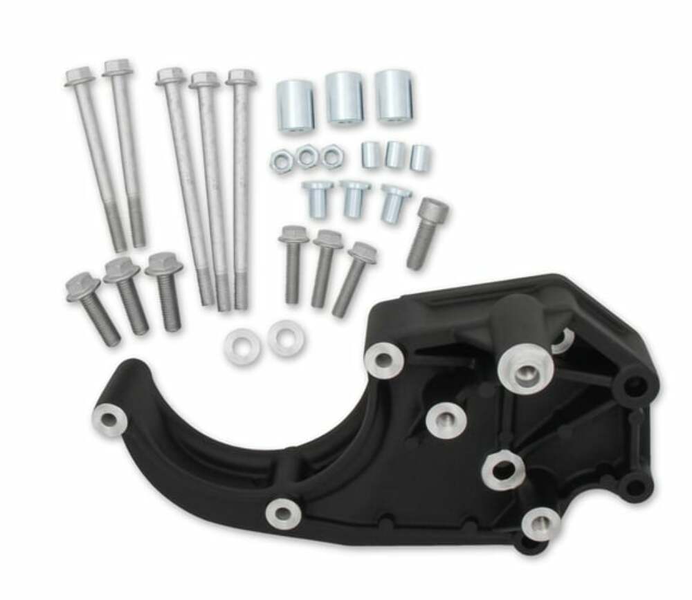 t Black Passenger's Side Bracket Only (A/C)-Fits Sanden SD508 or SD7 Comp 20-134BK Holley