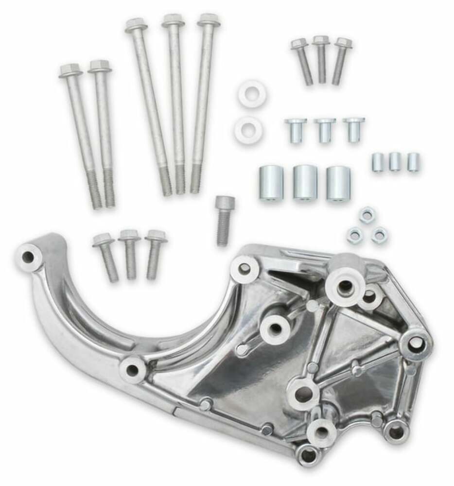 t Polished Passenger's Side Bracket Only (A/C)-Fits Sanden SD508 or SD7 20-134P Holley