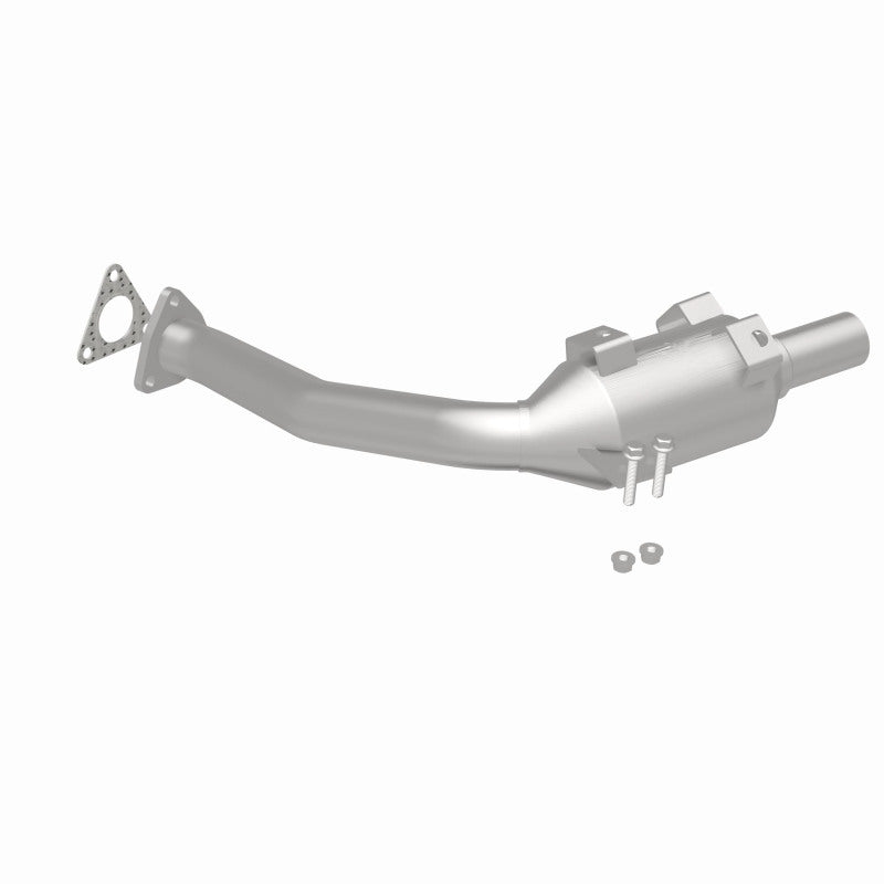 MagnaFlow direct-fit catalytic converter fits 2000-2004 Boxster H6 3.2 2.7 3.2 inch inlet 2.7 inch outlet stainless steel CARB compliant 52365