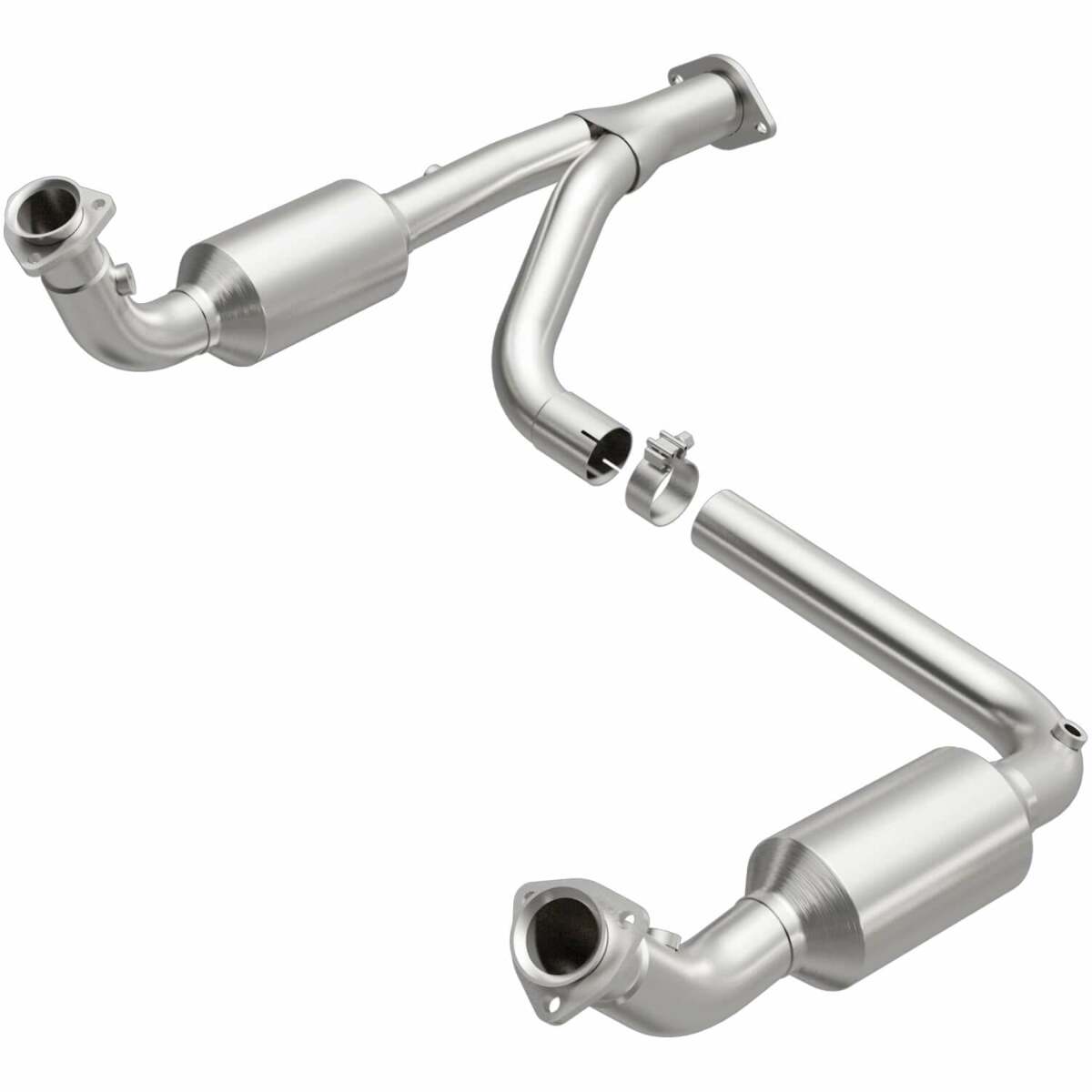 MagnaFlow direct-fit catalytic converter fits 1999-2000 Chevrolet Tahoe, 1997-2000 GMC Yukon, and additional vehicles. Hardware is included to eliminate the hassle of working with