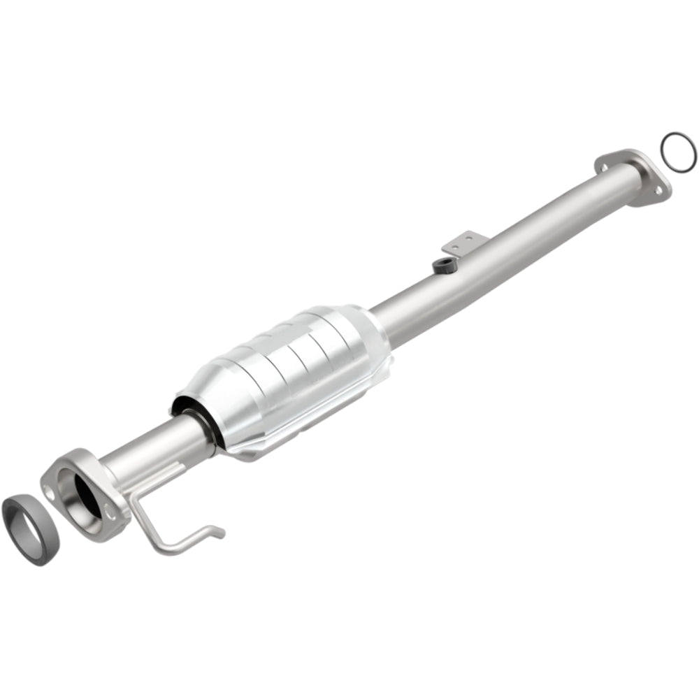 MagnaFlow direct-fit catalytic converter fits 2000-2001 2000 Chevrolet Tracker and Suzuki Vitara, this and 2000 Chevy Tracker 1.6L stainless steel CARB compliant 441020