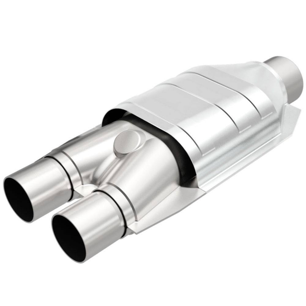 MagnaFlow universal catalytic converter 2.5 inch inlet/outlet stainless steel CARB compliant 441007