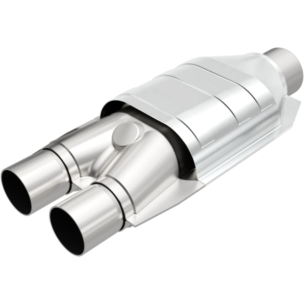 MagnaFlow universal catalytic converter 2.5 inch inlet/outlet stainless steel CARB compliant 441007