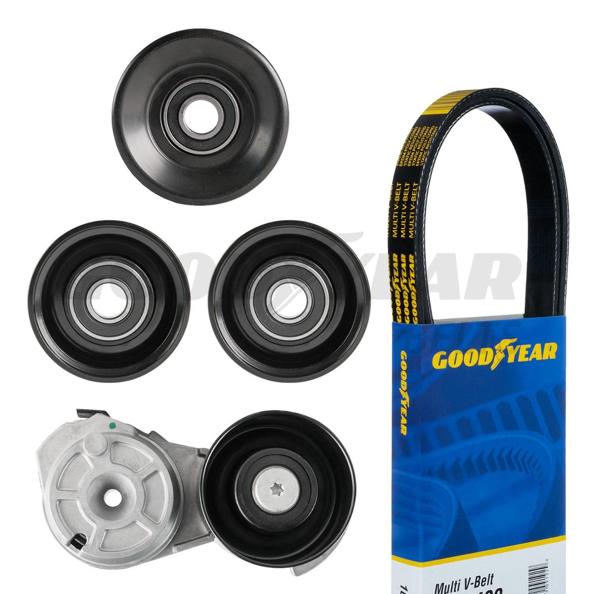 t 2003-2004 Ford Mustang Serpentine Belt Drive Component Kit Goodyear 5008 Good Year Belts